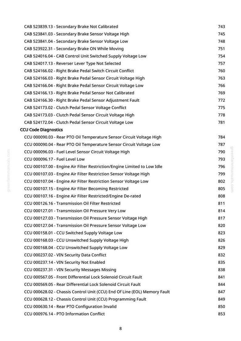 May include: A page from a manual with a list of diagnostic codes and descriptions, including codes for brakes, sensors, and engine components. The codes are organized with corresponding numerical values.