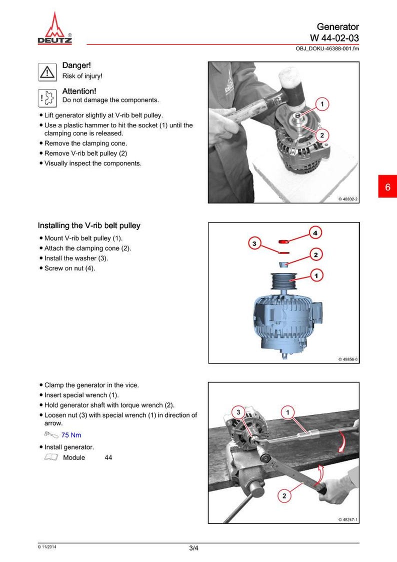 Manuale d'officina/riparazione del motore Deutz Ttcd 7.8 l6 in formato PDF / Download immediato immagine 9
