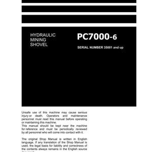 Komatsu PC7000-6 Hydraulic Mining Shovel Service Manual Repair Workshop PDF Download image 3
