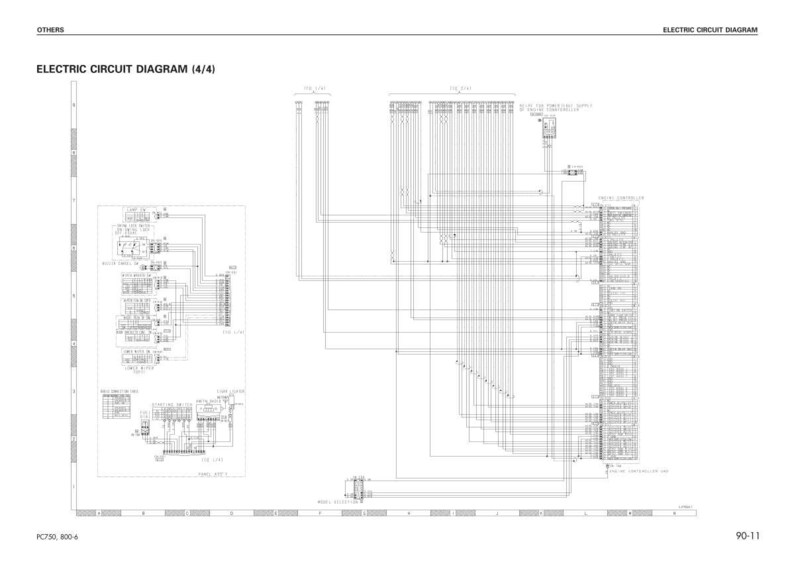 May include: An electric circuit diagram (4/4) with detailed wiring and components, rendered in black lines on a white background. The diagram includes text labels and symbols, illustrating the electrical connections and layout.