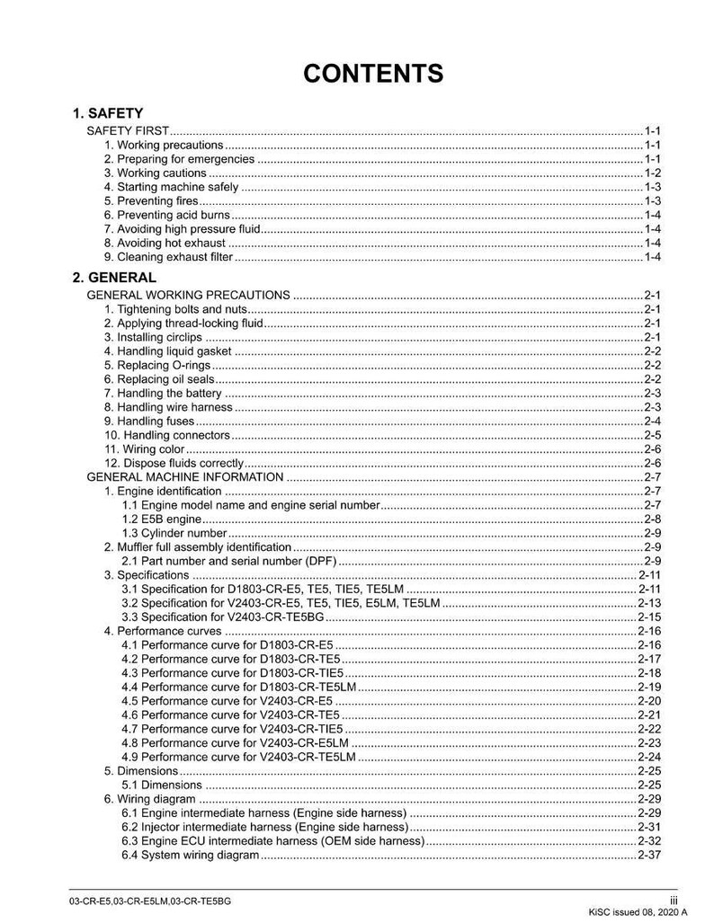 Kubota 03 Cr e5 e5lm te5bg Engine Workshop Manual PDF | Service Repair | Instant Download image 5