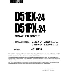 Komatsu D51EX-24 D51PX-24 Bandschaktmaskin 4D107E-3 Servicemanual bild 3
