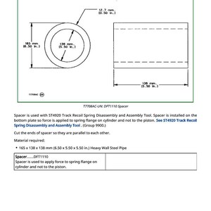 Puede incluir: Diagrama t&eacute;cnico de un espaciador DFT1110, un tubo de acero de pared gruesa, con dimensiones de 165 x 138 x 138 mm. El diagrama incluye una vista superior y una vista lateral, con medidas en mil&iacute;metros.