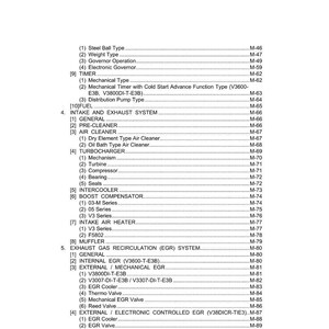 May include: A detailed technical diagram with a list of engine components, including the intake and exhaust system, turbocharger, and lubricating system. The document is labeled with the text "KISC issued 08, 2008 A."