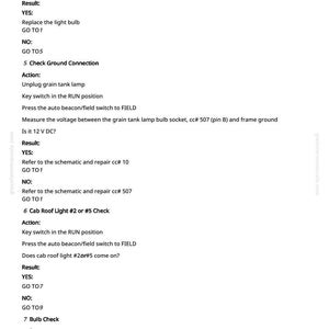 May include: A page from a manual with troubleshooting steps for a vehicle's lighting system. The text includes instructions for checking voltage, ground connections, and bulb functionality. The document is labeled with the number 2026.