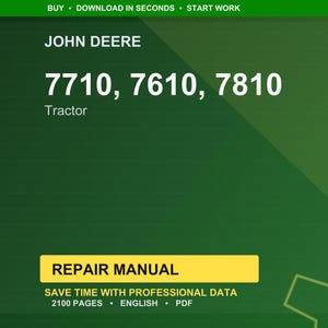 John Deere 7710, 7610, 7810 traktor reparationsmanual PDF | Serviceverkstad | Direkt nedladdning bild 1