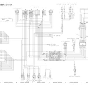 May include: A detailed electrical circuit diagram labeled "PAYLOAD METER ELECTRICAL CIRCUIT." The diagram is in black and white, featuring numerous lines, connectors, and labels, including "JOINT CONNECTION" and "STEERING WHEEL SENSOR."