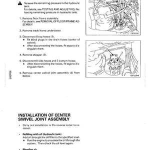 Pu&ograve; includere: Diagramma tecnico che illustra lo smontaggio e il montaggio di un giunto girevole centrale. L'immagine presenta istruzioni dettagliate, diagrammi e numeri di parte per componenti meccanici.