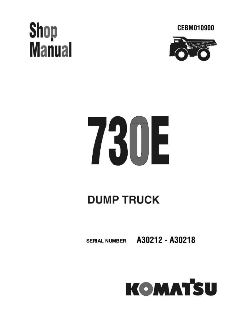 Komatsu 730E dumper servicemanual PDF | Verkstadsreparation | Direktnedladdning bild 3