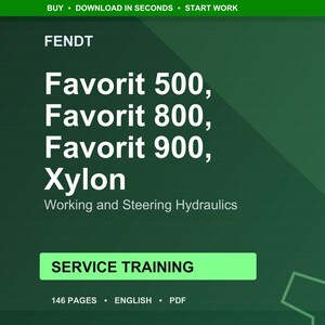 Fendt Favorit 500 800 900 xylon Working and steering hydraulics Service Training Manual PDF | Training Guide | Instant Download image 1