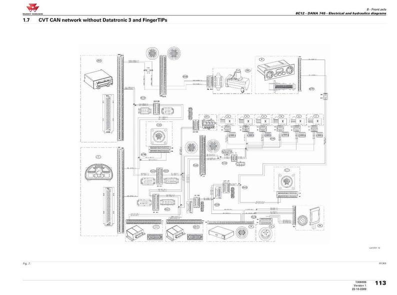 K&ouml;nnte beinhalten: Technisches Diagramm eines CVT CAN-Netzwerks ohne Datatronic 3 und FingerTIPs. Das Bild ist eine Schwarz-Wei&szlig;-Illustration von elektronischen Komponenten, Anschl&uuml;ssen und Verkabelung. Das Diagramm enth&auml;lt Textbeschriftungen und ein schematisches Layout.
