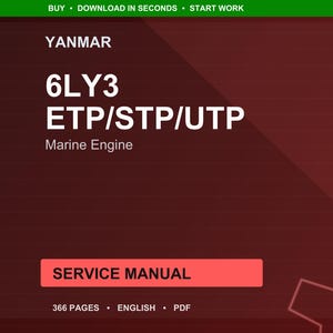 Manuale di servizio per motore marino Yanmar 6Ly3 etp stp utp in formato PDF / Riparazione in officina / Download immediato immagine 1
