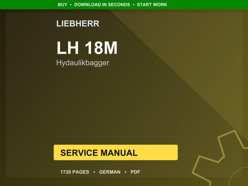 Manual de servicio en PDF / Reparación en taller / Descarga instantánea de la carretilla elevadora hidráulica Liebherr LH 18 m imagen 1