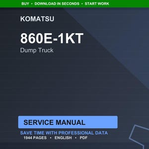 Komatsu 860E-1KT Dump Truck Servicemanual Reparation Verkstad PDF Ladda ner bild 1