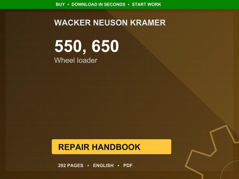 Wacker neuson kramer 550 650 Wheel loader Repair Manual PDF | Service Workshop | Instant Download image 1
