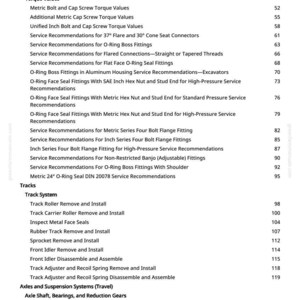 K&ouml;nnte beinhalten: Eine Manuellseite mit einem Inhaltsverzeichnis. Der Text umfasst Themen wie Drehmomentwerte, Serviceempfehlungen und Kettensysteme. Die Seitenzahl ist 3.