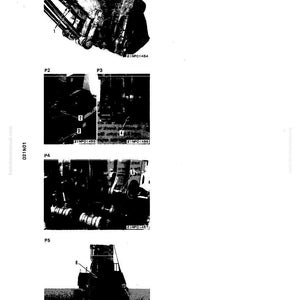 May include: A technical diagram with multiple detailed views of machinery components. The image is in black and white, with labels and numbers identifying various parts. The diagram is from a manual, as indicated by the text and numbering.