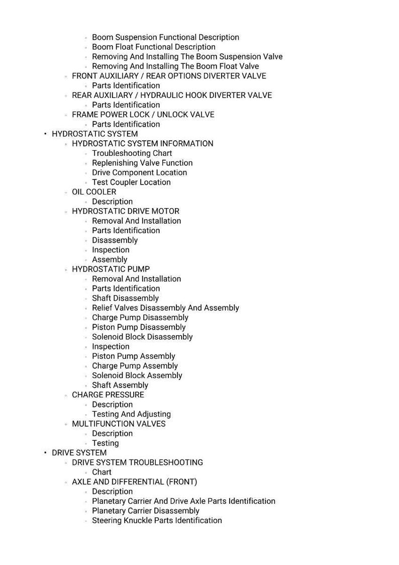 Manual de servicio en PDF / Reparación en taller / Descarga instantánea para la nueva cabina Massey Ferguson TH 8043 8043X, nivel 3A, manipulador telescópico. imagen 6