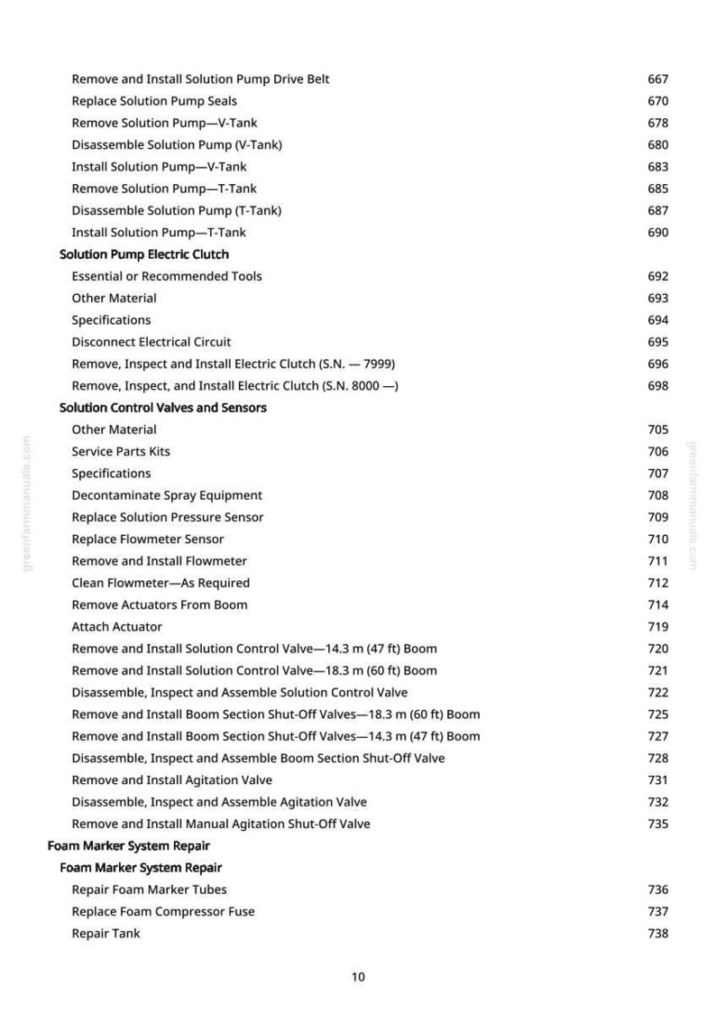 Teknisk manual för John Deere 6700 självgående spruta i PDF-format | Direkt nedladdning bild 9