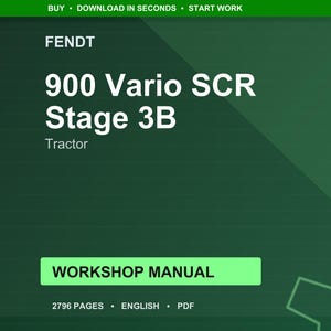 Fendt 900 Vario scr stage 3b tractor werkplaatshandboek pdf | Servicereparatie | Direct downloaden afbeelding 1