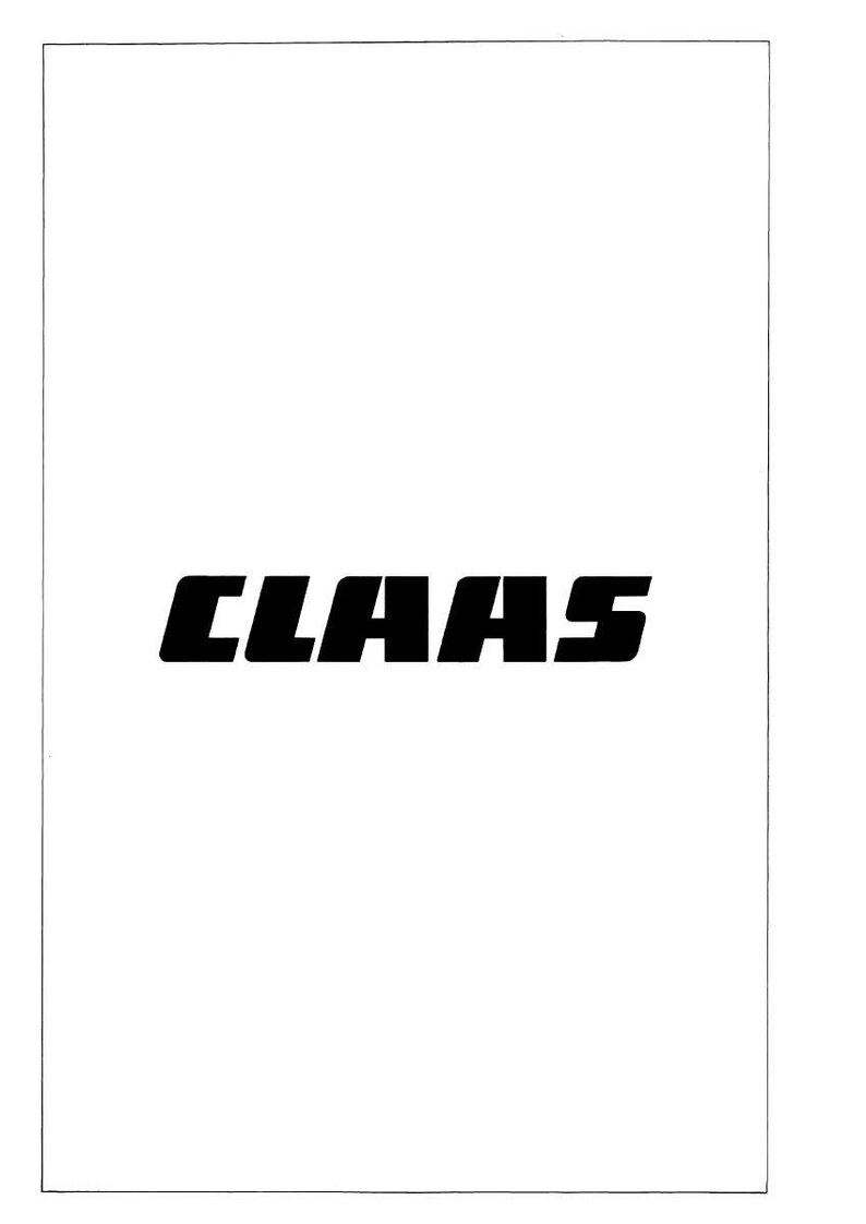 May include: A black logo of the brand "CLAAS" is centered on a white background. The letters are bold and stylized, with a modern, blocky font. The image is simple and clean.