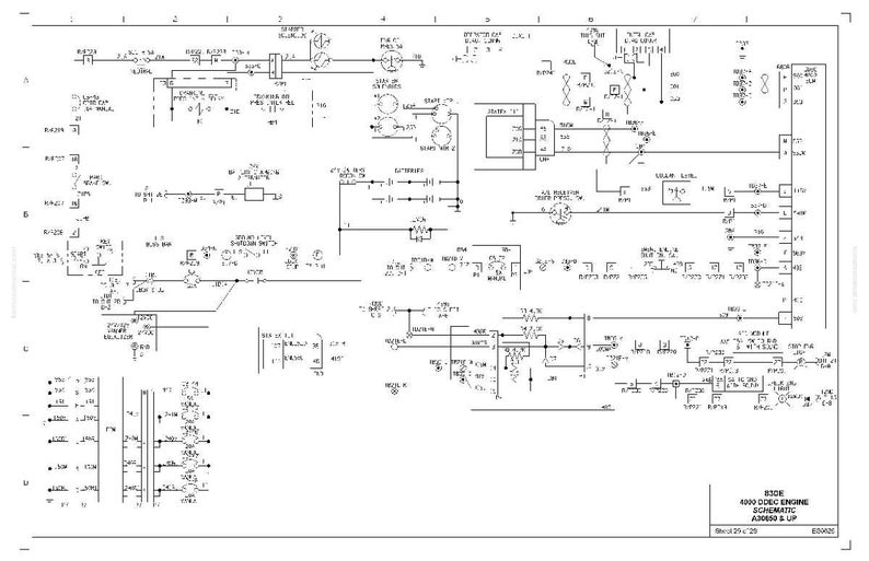 May include: A detailed schematic diagram of an engine's electrical system, with numerous lines, symbols, and labels. The diagram is on a white background and includes the text "8306 4000 DDEC ENGINE SCHEMATIC A50650 & UP".