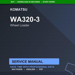 Komatsu WA320-3 Wheel Loader S6D108 Service Manual Repair Workshop PDF