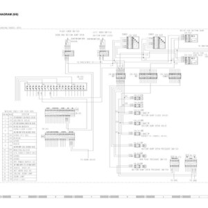 Pu&ograve; includere: Schema elettrico (5/6) con tabella di cablaggio e vari componenti elettrici. Il diagramma include etichette di testo e linee che collegano i componenti. Il diagramma &egrave; in bianco e nero.