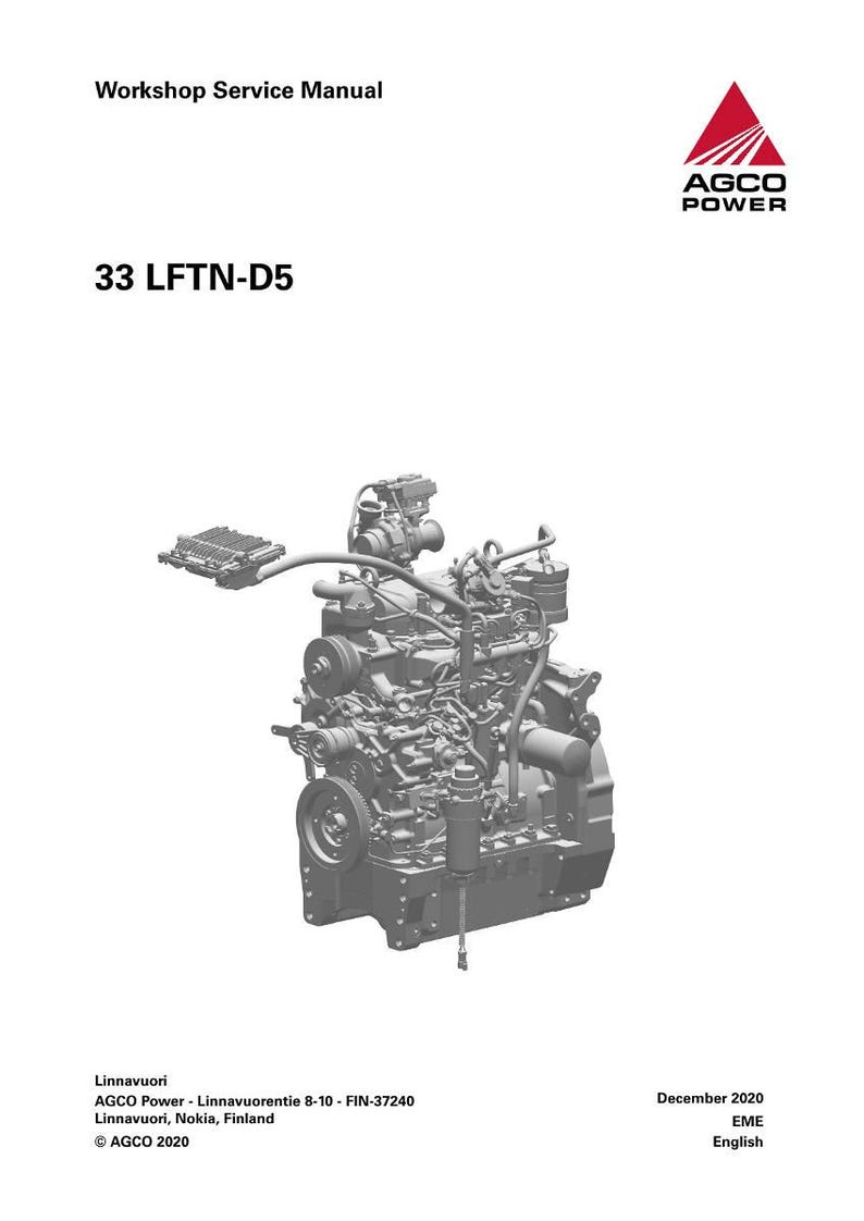 Instrukcja serwisowa silnika Agco Power 33 w formacie PDF | Naprawa serwisowa | Natychmiastowe pobranie zdjęcie 2