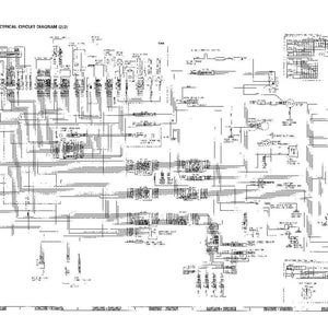 May include: An electrical circuit diagram (2/2) with numerous lines, symbols, and text. The diagram is in black and white, showing the intricate connections of an electrical system. The text "ELECTRICAL CIRCUIT DIAGRAM (2/2)" is at the top.