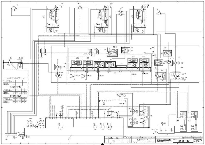 May include: A detailed technical diagram in black and white, featuring complex wiring, symbols, and components. The diagram includes various shapes, lines, and text labels, likely representing an electrical or mechanical system. The overall design is intricate and precise.