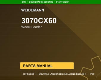 Weidemann 3070Cx60 Wheel loader Parts Manual PDF | Illustrated Catalog | Instant Download