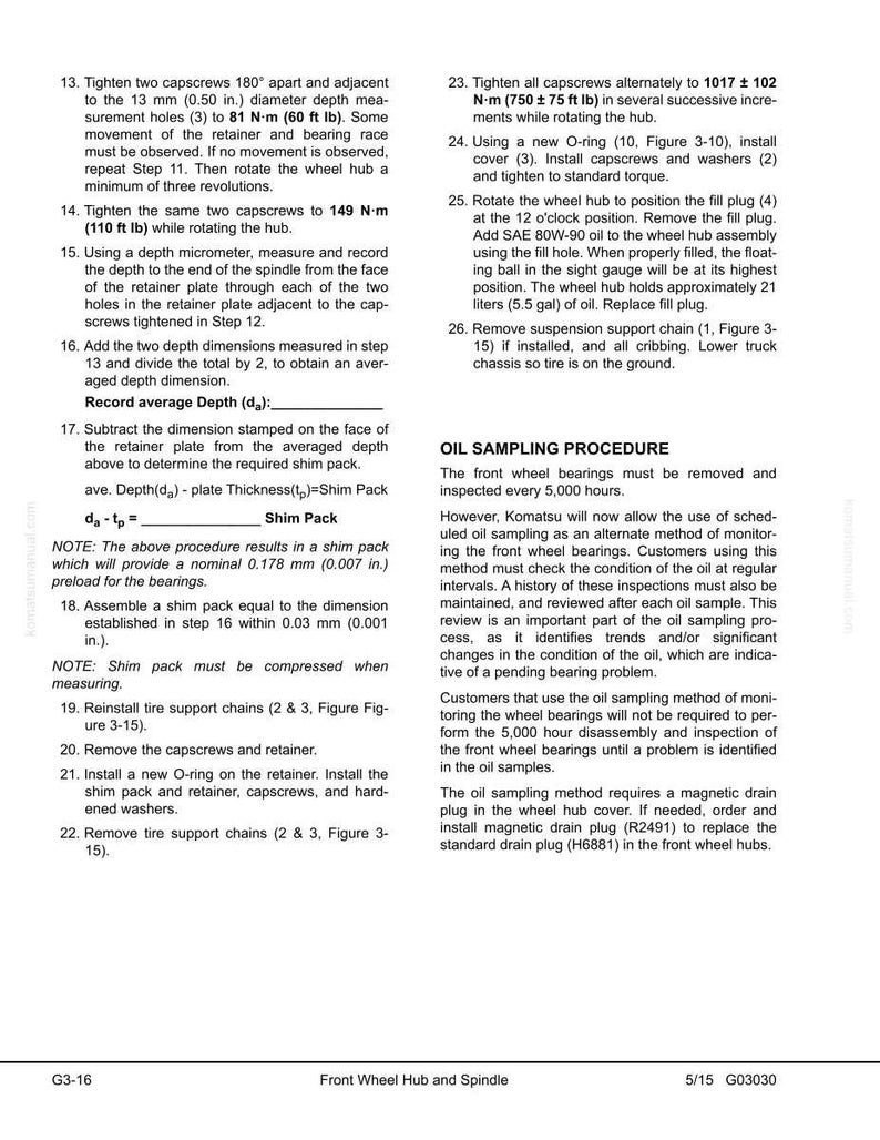 Komatsu 830E-1AC Dumper 16V160 Servicemanual Reparation Verkstad PDF Ladda ner bild 7