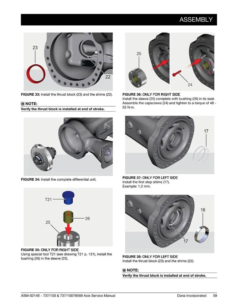 Manual de taller del eje de dirección Dana 737 100 en PDF / Servicio y reparación / Descarga instantánea imagen 6