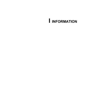 May include: A white background with the word "INFORMATION" in black, centered horizontally. The word is preceded by a vertical black line. The text is in a sans-serif font. The bottom right corner contains the text "KISC issued 03, 2020 A".