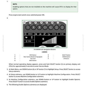 May include: A manual page explaining the Primary Display Unit (PDU) setup and configuration options. The image shows a diagram of the navigation buttons, a legend, and instructions for accessing the setup menu.