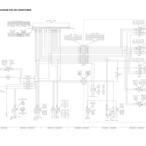 Pode incluir: Um diagrama de circuito el&eacute;trico detalhado para um ar condicionado, com texto no topo. O diagrama &eacute; em preto e branco, mostrando v&aacute;rios componentes e conex&otilde;es de fia&ccedil;&atilde;o. N&uacute;mero de s&eacute;rie 10901 e superior.