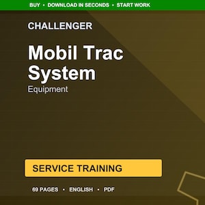 Challenger Mobil trac system Service Training Manual PDF | Training Guide | Instant Download image 1