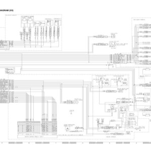 K&ouml;nnte beinhalten: Ein detailliertes elektrisches Schaltbild mit der Bezeichnung "ELECTRICAL CIRCUIT DIAGRAM (5/5)". Das Diagramm ist komplex, mit zahlreichen Linien, Symbolen und Textanmerkungen in Schwarzwei&szlig;, die den Stromfluss veranschaulichen.