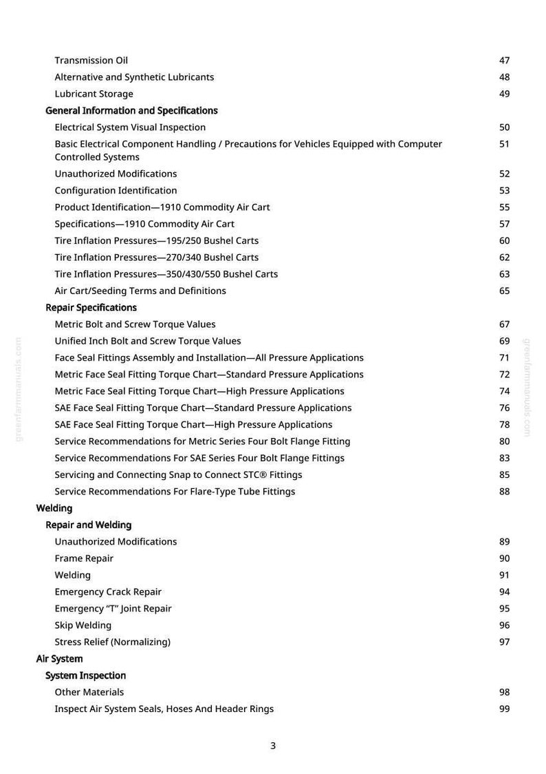 K&ouml;nnte beinhalten: Eine Seite aus einem Handbuch mit Inhaltsverzeichnis. Das Dokument listet Themen wie "Getriebe&ouml;l", "Reparaturangaben" und "Schwei&szlig;en" auf. Seitenzahlen sind auf der rechten Seite aufgef&uuml;hrt.