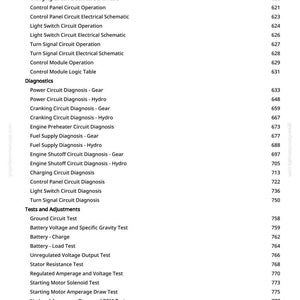 K&ouml;nnte beinhalten: Eine wei&szlig;e Seite mit einer detaillierten Liste von Tests und Einstellungen f&uuml;r das elektrische System von Kraftfahrzeugen. Die Liste umfasst Themen wie "Motorabschaltung Stromkreisbetrieb", "Ladekreisdiagnose" und "Batterie - Laden".