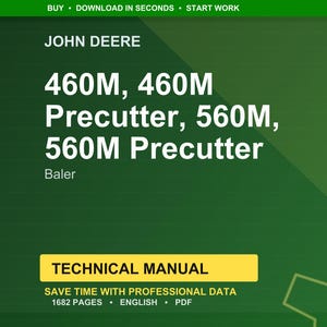 John Deere 460 M, 460 M Precutter, 560 M, 560 M Precutter Ballenpresse Technisches Handbuch Pdf | Sofort Download Bild 1