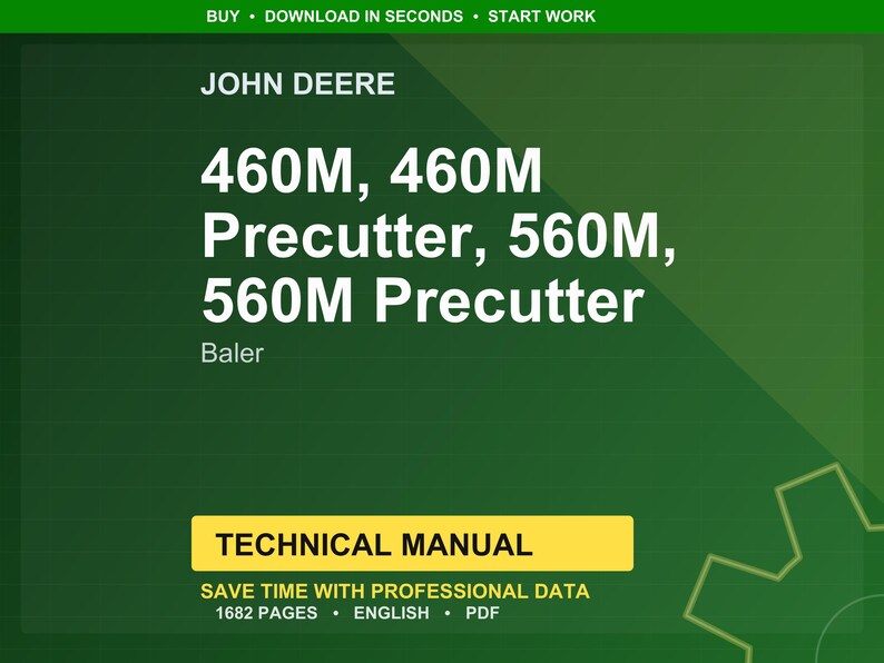 John Deere 460 M, 460 M Precutter, 560 M, 560 M Precutter Ballenpresse Technisches Handbuch Pdf | Sofort Download Bild 1