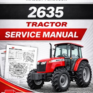 Manual de servicio del tractor Massey Ferguson 2635 en PDF / Reparación de taller / Descarga instantánea imagen 2