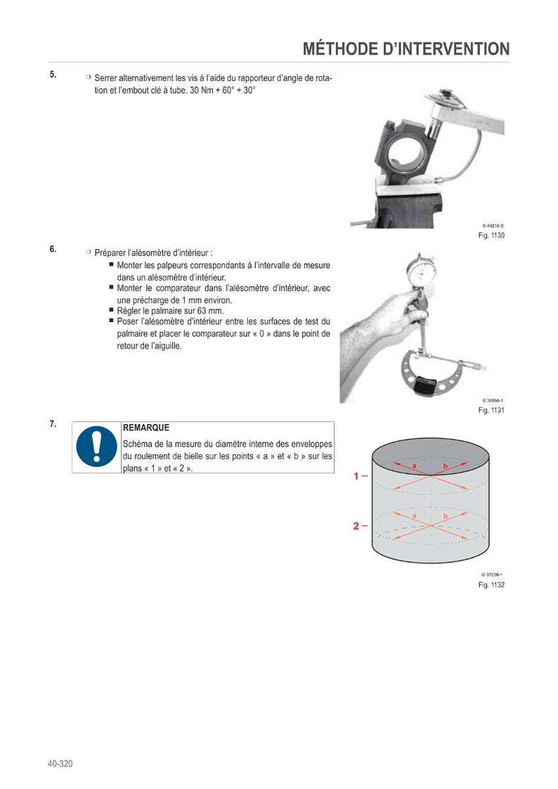 May include: Diagram of a mechanical process with text instructions and illustrations. Includes a dial indicator, a cylindrical diagram with measurements, and a mechanical component.