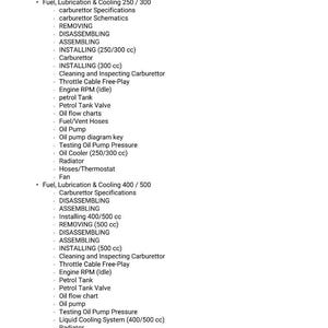 Massey ferguson Agtv 250cc 300cc 400cc 500cc Agricultural terrain vehicle Service Manual PDF | Workshop Repair | Instant Download image 6