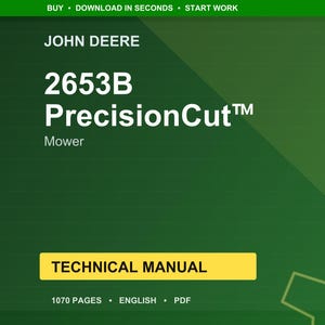 John Deere 2653B Precisioncut™ Trim & Surrounds Mower Technical Manual PDF | Instant Download image 1