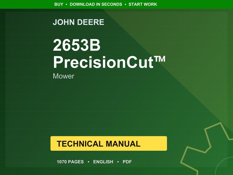 John Deere 2653B Precisioncut™ Trim & Surrounds Mower Technical Manual PDF | Instant Download image 1