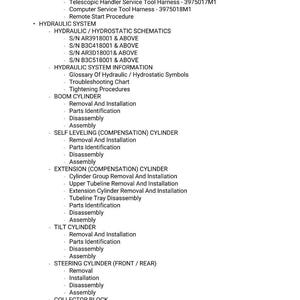 Manual de servicio en PDF / Reparación en taller / Descarga instantánea para la nueva cabina Massey Ferguson TH 7035B 7035XB, nivel 3A, manipulador telescópico. imagen 4