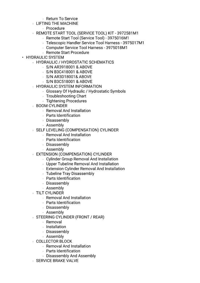 Manual de servicio en PDF / Reparación en taller / Descarga instantánea para la nueva cabina Massey Ferguson TH 7035B 7035XB, nivel 3A, manipulador telescópico. imagen 4